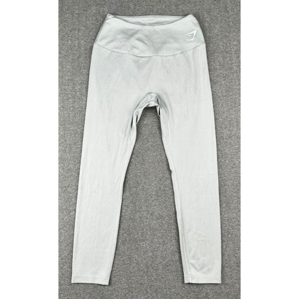 Gymshark Womens Training Leggings Silver Grey High Waisted GLLG4715-SMG S